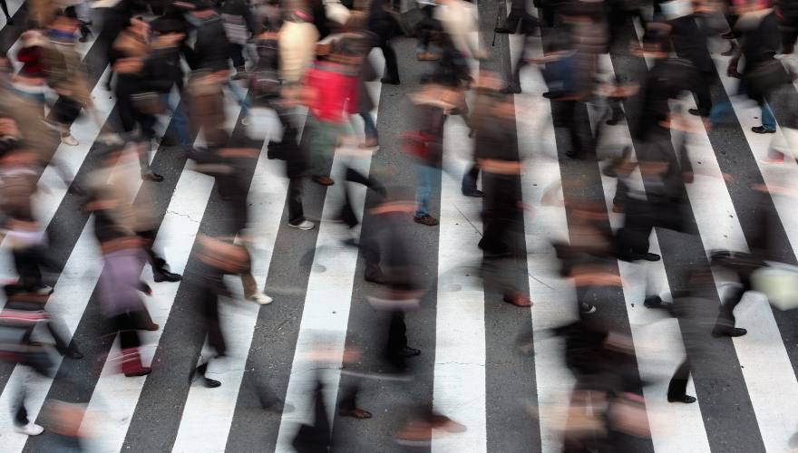 A photo of a busy street